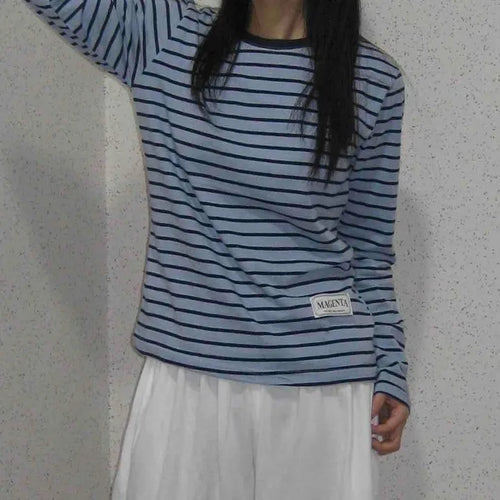 Comfort Stripe Patch Long Sleeve T-shirt