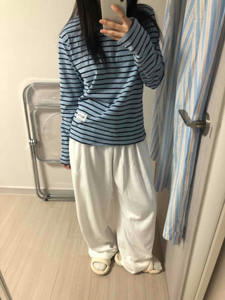Comfort Stripe Patch Long Sleeve T-shirt