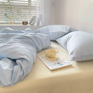 Pastel Blue and Cream Duvet Cover Set