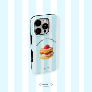 French Patisserie Striped iPhone Case