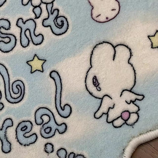 Soft Pastel Kawaii Bunny Rug