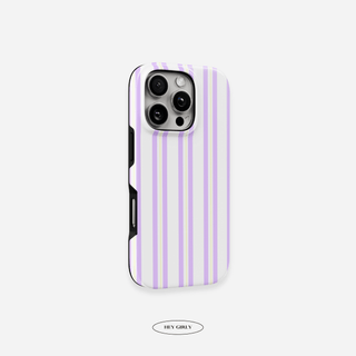 Purple and Yellow Striped iPhone Case