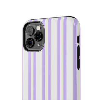 Purple and Yellow Striped iPhone Case