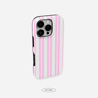 Pink and Blue Striped iPhone Case