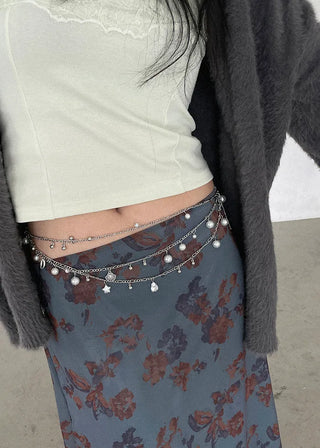 Pearl bead chain belt