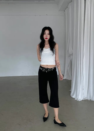 Pearl bead chain belt