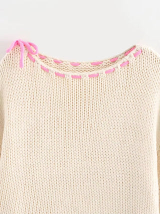 Coquette Pink Bow Sweater