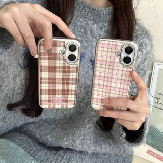Retro Korean Plaid iPhone Case