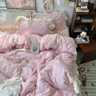 Korean Princess Ruffle Bedding Set