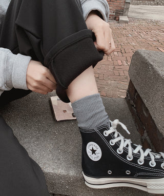 (basic/long) Fleece-lined training pants - 2 colors