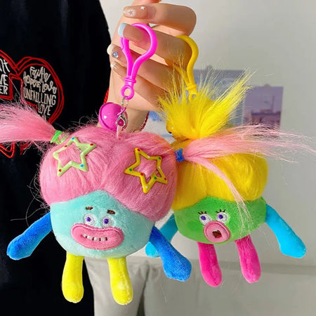 Plush Hair Doll Keychain