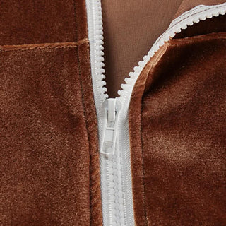 Hoodie zip-up drawstring long sleeve velvet pant set