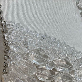 Halter metal chain beaded tassels cami top