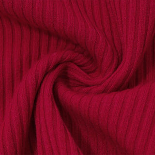 Off shoulder lace hem long flared sleeve ribbed top