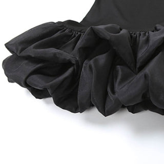 Halter self tie hollow out ruched solid cut out mini dress