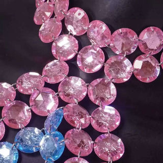 Halter star pattern backless gem chain top