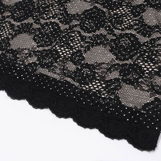 Lace hem beaded backless zip-up tube mini dress