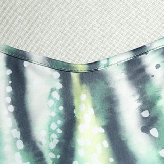 Halter self tie cross front high slit striped print maxi dress