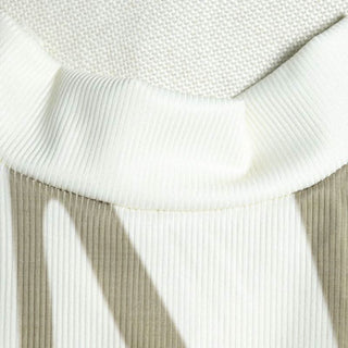 Ribbed self tie crewneck print backless mini dress