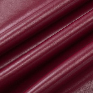 Slit zip-up PU leather pleated tube midi dress