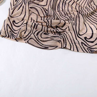 Long sleeve high neck ripple ruched pant set