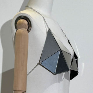 V neck halter hollow out backless cut out top