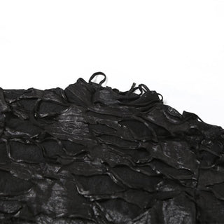 Long sleeve high neck see through hollow out cut out mini dress