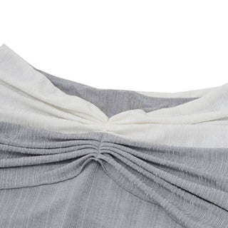 Off shoulder long sleeve ruched textured mini dress