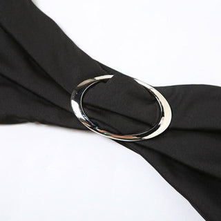 Halter self tie mesh backless solid 2 piece top