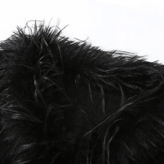 Long sleeve fluffy v neck glitter solid top