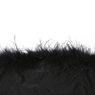 Feather hollow out low rise solid tube pant set