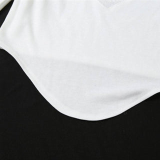 Long sleeve crewneck hollow out lace ribbed cut out top