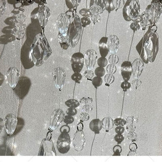 Halter metal chain beaded tassels cami top