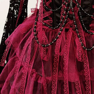 Ruffle long sleeve flower applique ruched mini dress