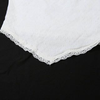 Lace hem backless ruffle tube mini skirt set