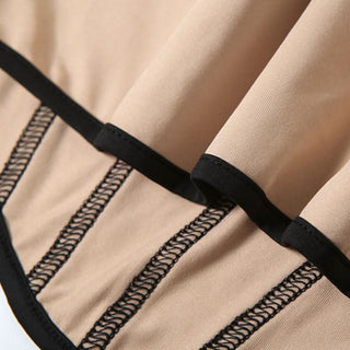 Sweetheart neck bustier backless contrast top