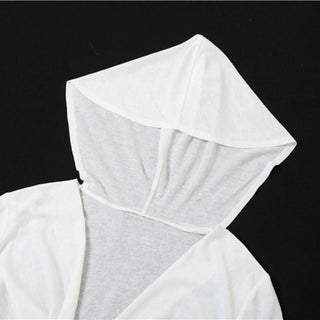 Long sleeve hoodie cowl neck solid crop top