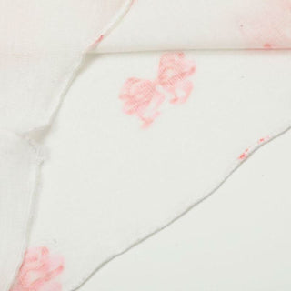 Long sleeve bowknot print ruffle off shoulder top