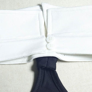 Halter turnover collar button backless mini dress