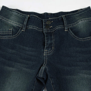 Washed low waist flared jeans