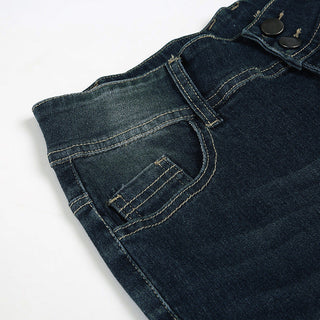 Washed low waist flared jeans