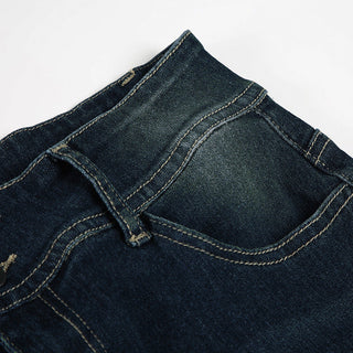 Washed low waist flared jeans