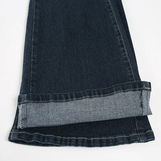 Washed low waist flared jeans