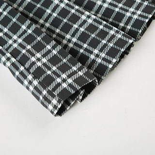 Plaid A-line pleated skirt