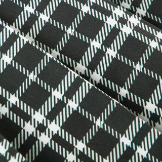 Plaid A-line pleated skirt