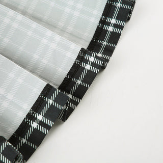 Plaid A-line pleated skirt