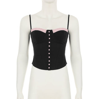 Textured Ruffle Hem Corset top