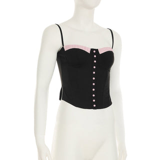 Textured Ruffle Hem Corset top