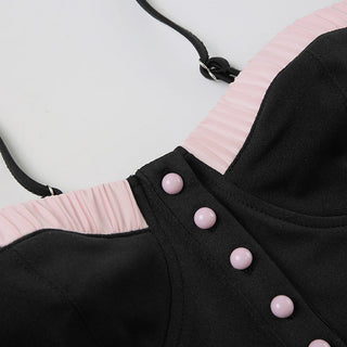 Textured Ruffle Hem Corset top