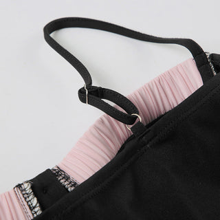 Textured Ruffle Hem Corset top